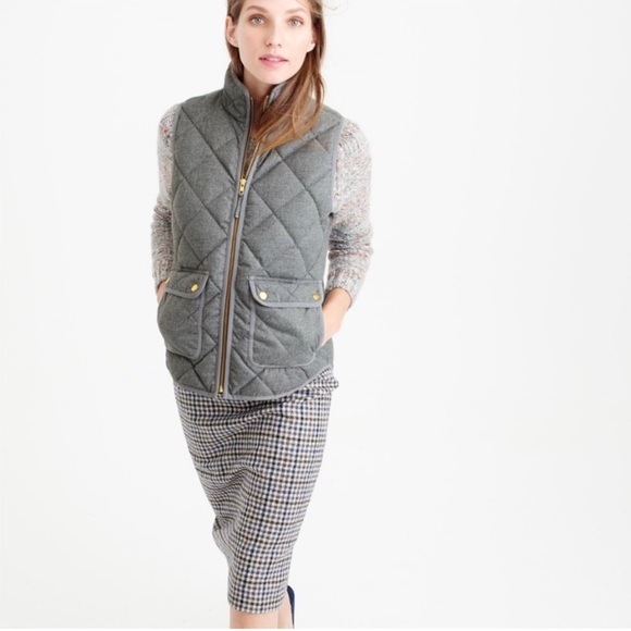 J. Crew Quilted Utility Vest Gray - Picture 10 of 10